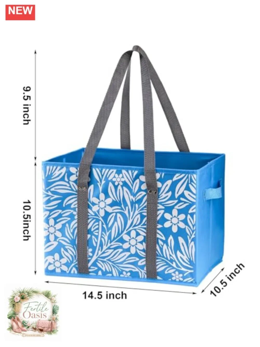 Reusable Grocery Bags Tote Storage Box Collapsible Heavy Duty 50lbs Foldable